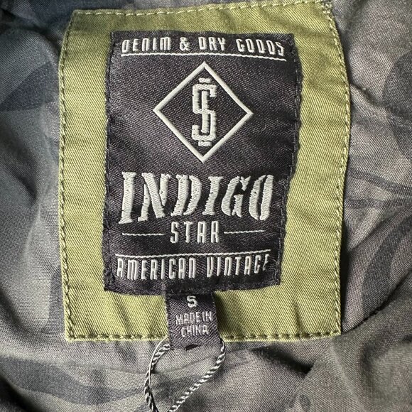 Indigo Star Major Lightweight Patch Pockets Military Jacket , Size S, Olive - Picture 6 of 10